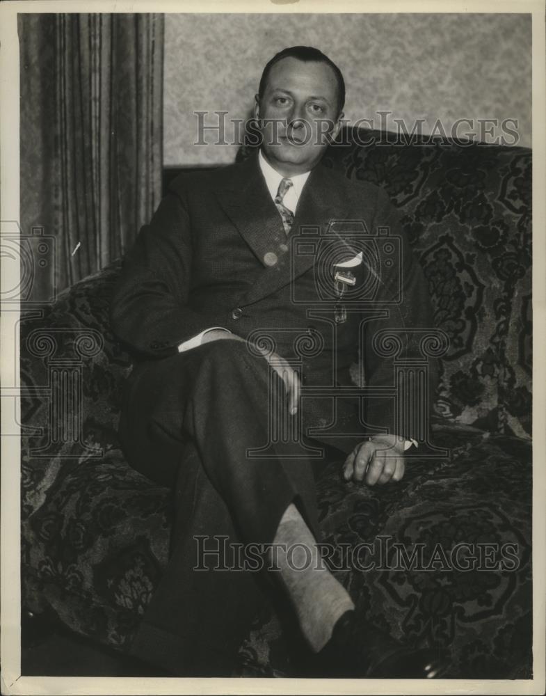 1932 Press Photo Frank N Belgranu California's 
Foremost Legion Commander Cand - Historic Images