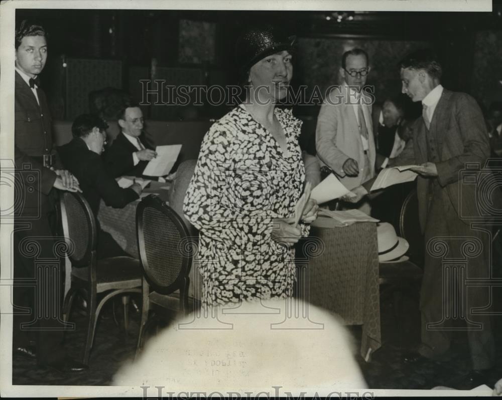 1932 Press Photo Mrs Roscoe Anderson in Democratic Resolutions Committee - Historic Images