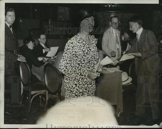 1932 Press Photo Mrs Roscoe Anderson in Democratic Resolutions Committee - Historic Images