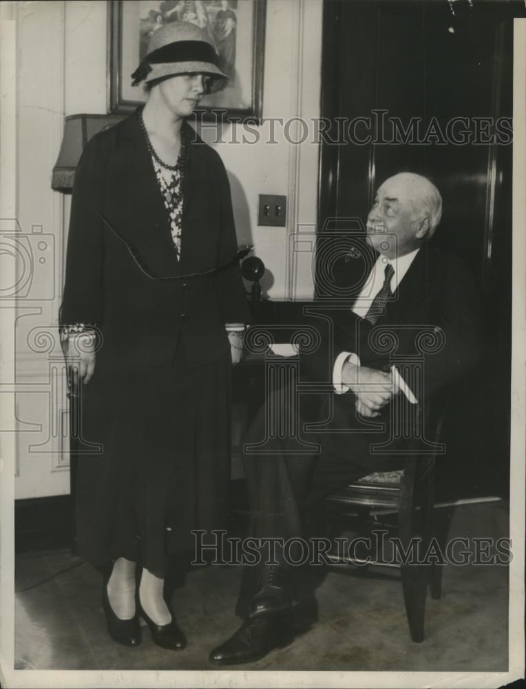 1932 Press Photo Sarah Schuyler Butler and father Dr.Nicholas Murray Butler - Historic Images