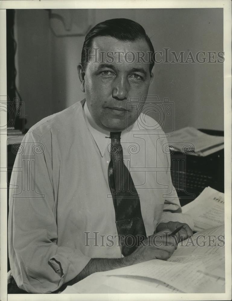 1933 Press Photo Edward Hurja Administrative Assistant to Secretary of Interior - Historic Images