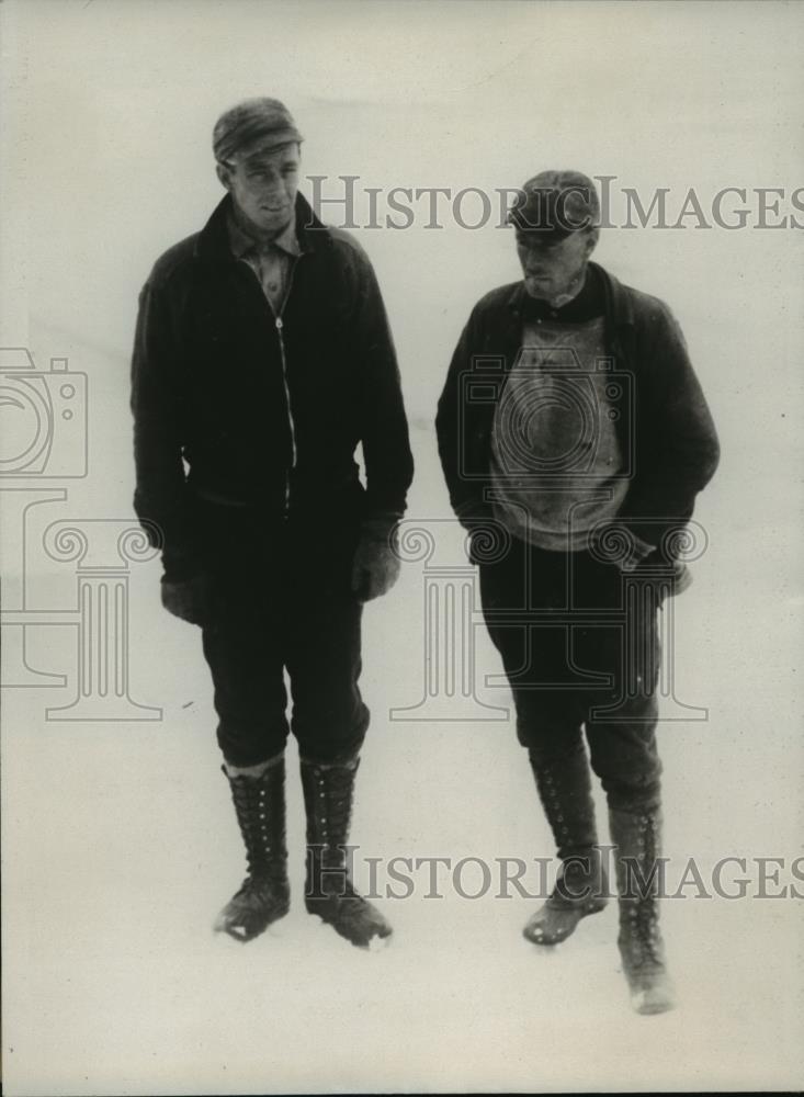 1933 Press Photo Albert & Charles Baker Trapped on Ice Floe When it Broke - Historic Images