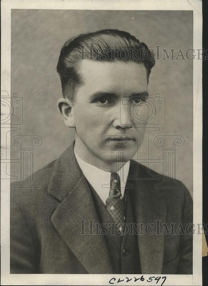 1933 Press Photo Professor Judson Rudd of Bryan Memorial University - nef64428 - Historic Images