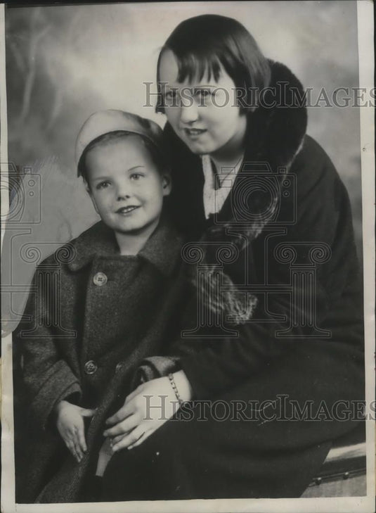1934 Press Photo Orville & Echo, Children of Kidnapper Verne Sankey - nef63153 - Historic Images