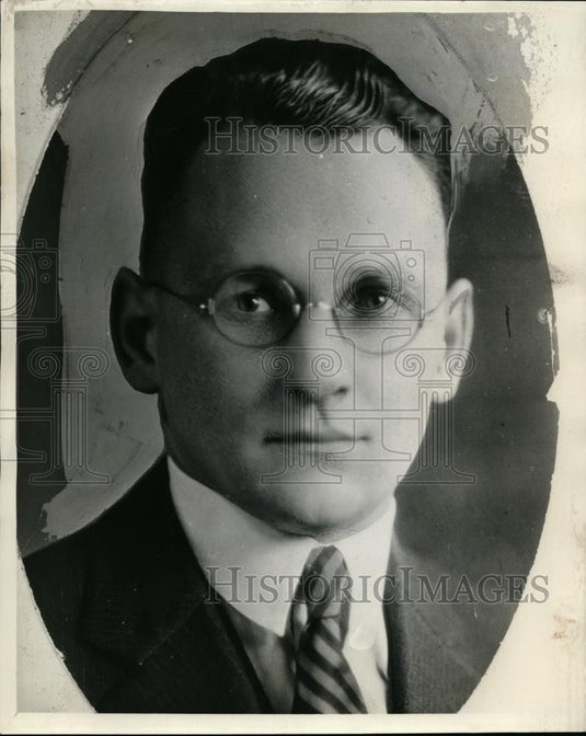 1934 Press Photo Dr. Leon W. Squier, Murder Victim of Charles G Duke, Seattle - Historic Images