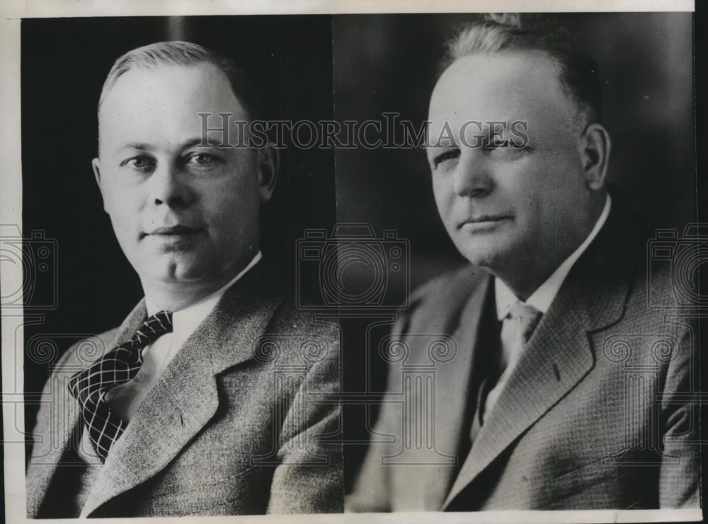 1934 Press Photo Oscar Chaput, Oscar Erickson Indicted in Newspaper Publication - Historic Images