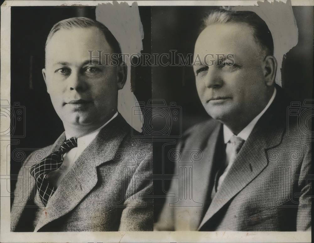 1934 Press Photo Oscar J. Chaput, Oscar E. Erickson indicted with ND Governor - Historic Images