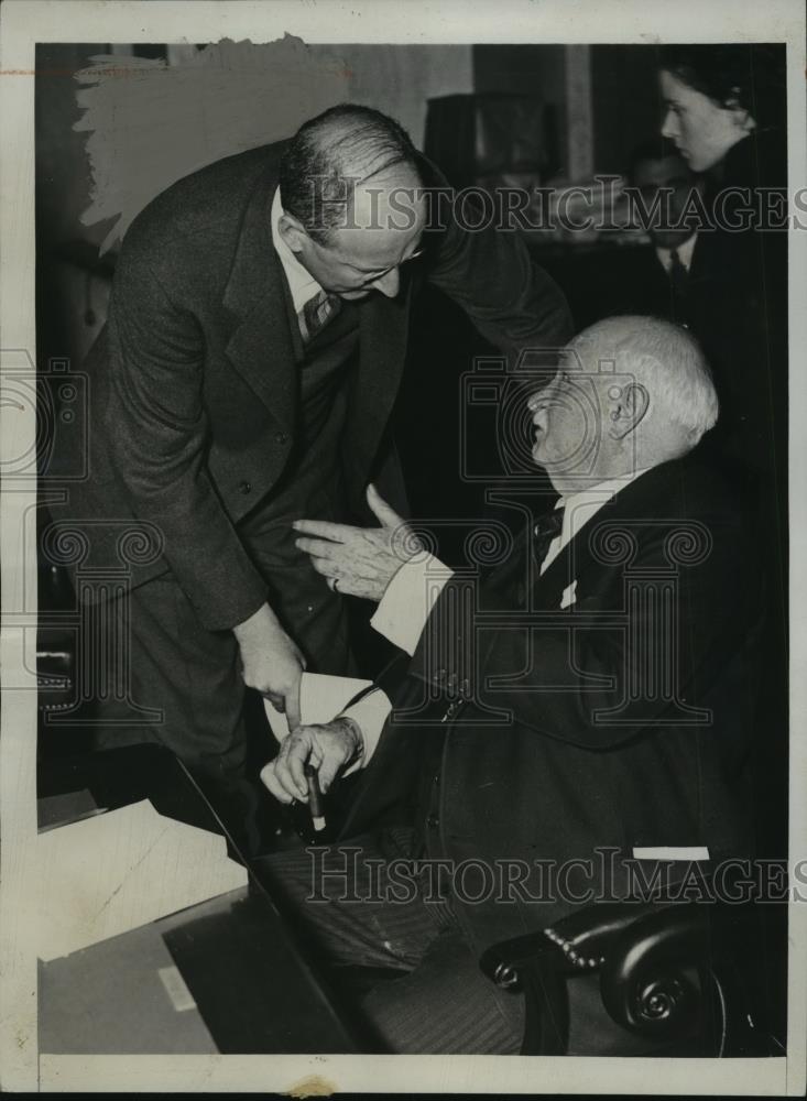 1934 Press Photo Henry Morgenthau Appeared at Executive Session of Sen Banking - Historic Images