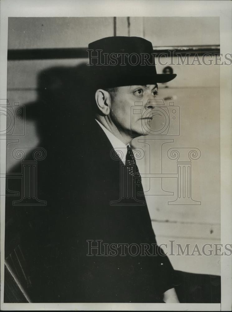 1935 Press Photo George Hamlin Arrested in Amarillo, Texas for Wife's Murder - Historic Images