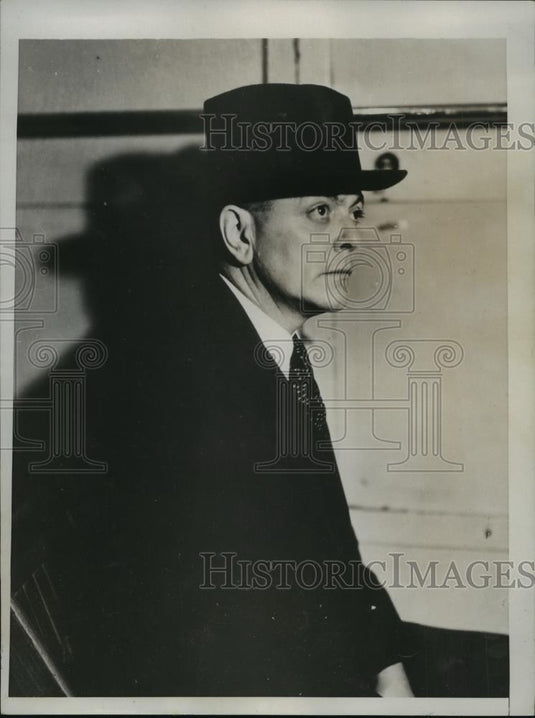 1935 Press Photo George Hamlin Arrested in Amarillo, Texas for Wife's Murder - Historic Images
