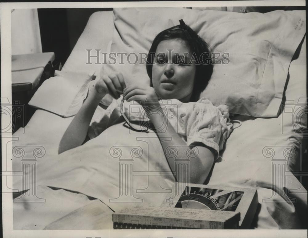 1938 Press Photo Marjorie Hancock Recovers from Lung Removal, Indianapolis, IND - Historic Images