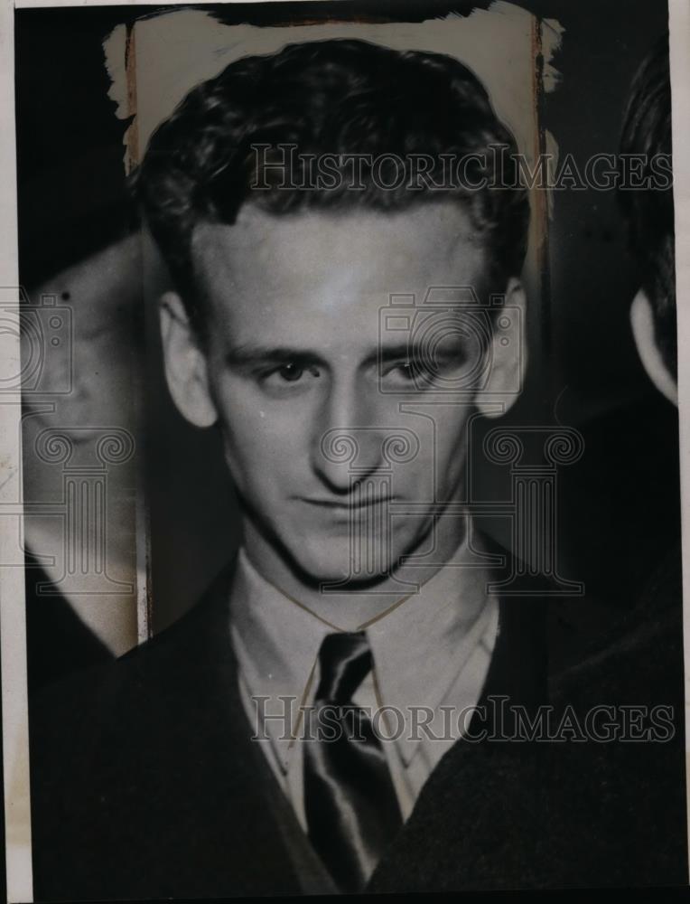 1938 Press Photo John Henry Seadlund aka Peter Anders in Court, Chicago - Historic Images