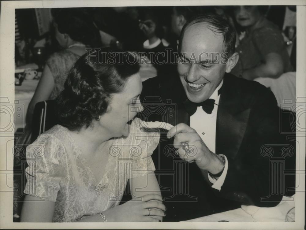 1938 Press Photo Marsha Hatch, Marshall H. Austin attend annual dance - Historic Images