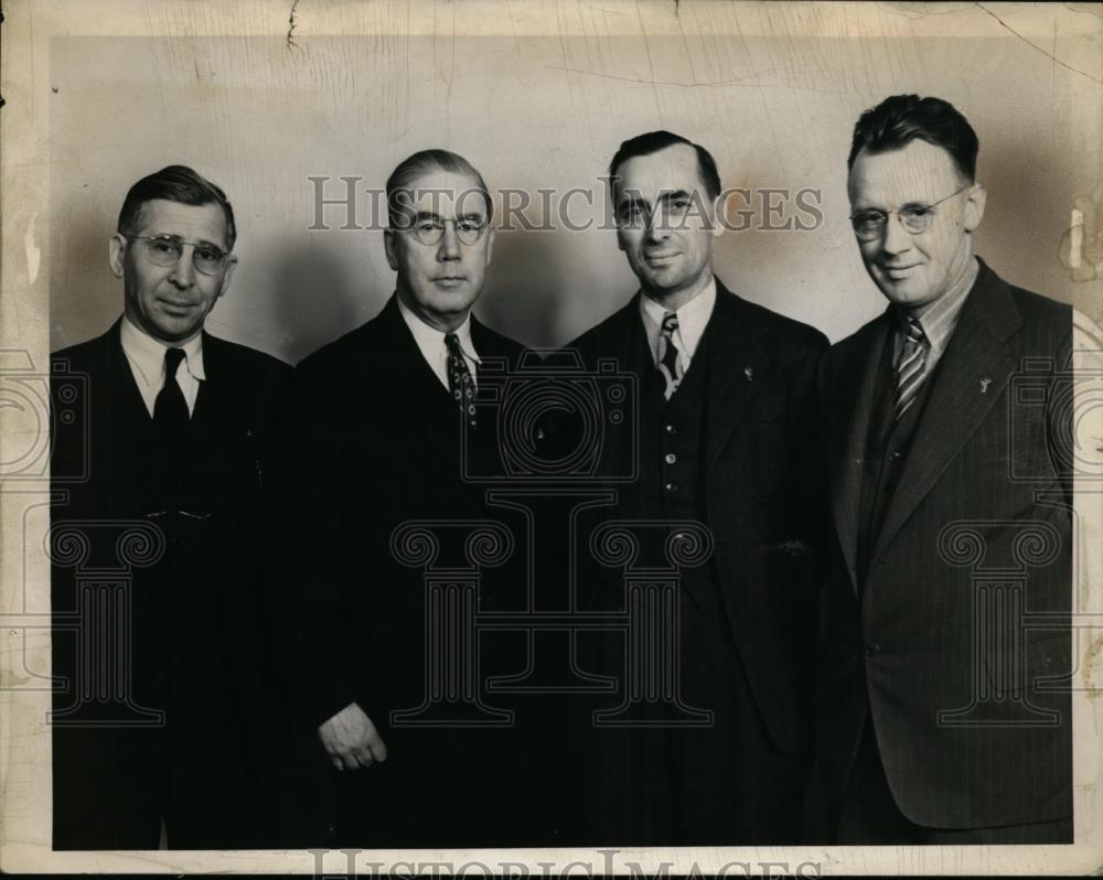 1939 Press Photo Julius Kemeny, Bill Duggan, Henry Ahlgrim, Ralja Hill - Historic Images