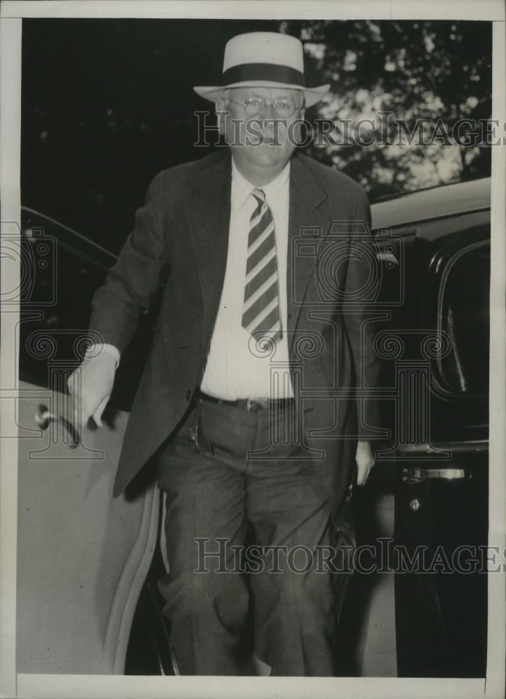 1939 Press Photo Harold Ickes, Sec of Interior  arrived at the White House - Historic Images