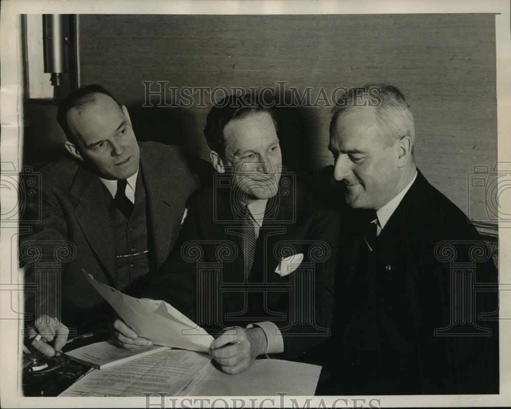 1940 Press Photo James Torrance, John Hamilton, Harold Mason Meet on GOP Conven. - Historic Images