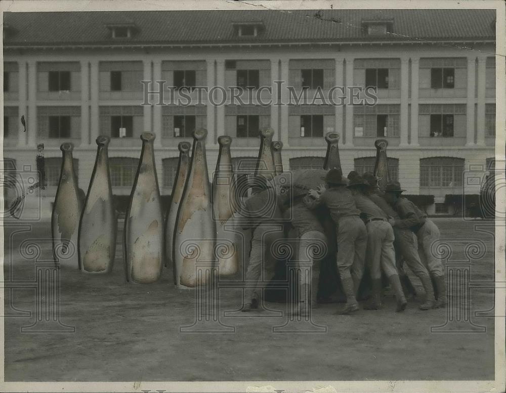 1922 Press Photo The United States Marines have a giant bowling game - nef64794 - Historic Images