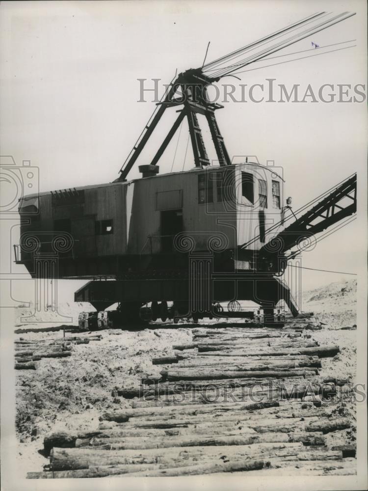 1936 Press Photo Florida Ship Canal Construction at the Brooks and Callaway Camp - Historic Images