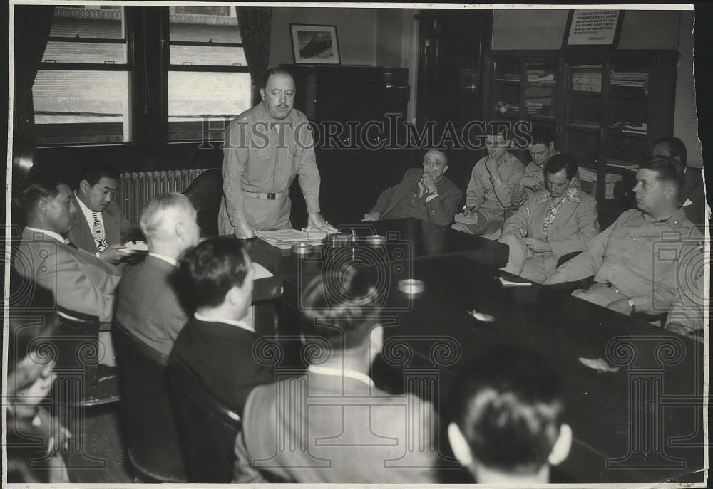 1950 Press Photo Comm for Japan Plans Semis to be Played in Tokyo in Sept 1950 - Historic Images