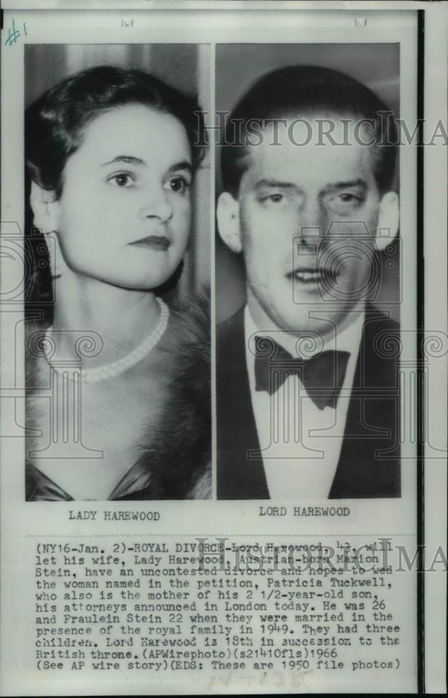 1950 Press Photo Lord and Lady Harewood to divorce - spw02648 - Historic Images