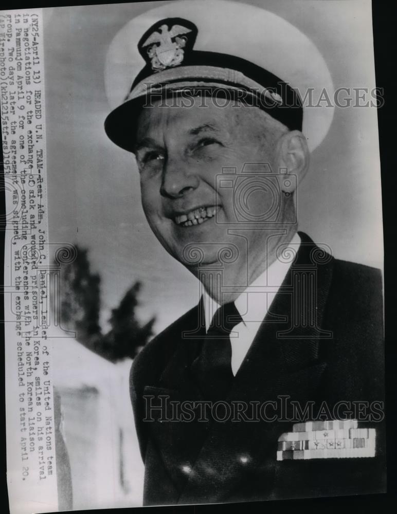 1953 Wire Photo Rear Admiral John C. Daniel - spw02790 - Historic Images