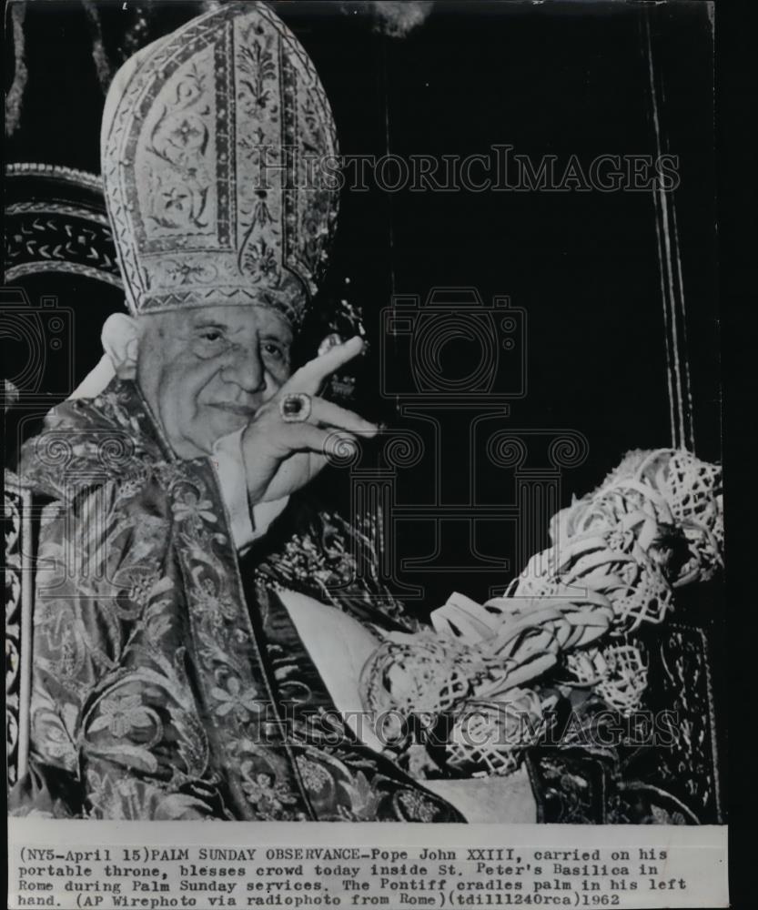 1962 Wire Photo Pope John XXIII - spw02760 - Historic Images