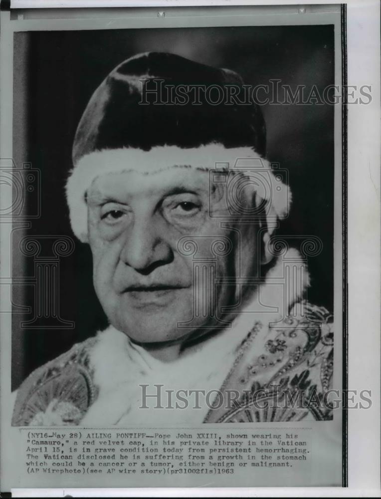 1963 Wire Photo Pope John XXIII - spw02744 - Historic Images