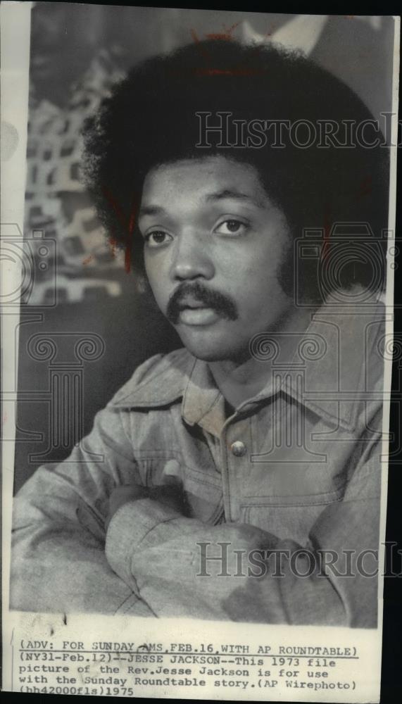 1975 Wire Photo Rev. Jesse jackson - spw02677 - Historic Images