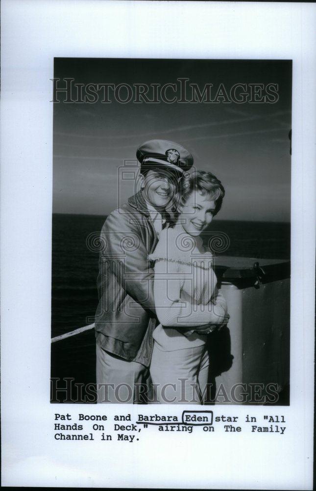 Press Photo Pat Boone Barbara Eden All Hands Deck - RRU30031 - Historic Images