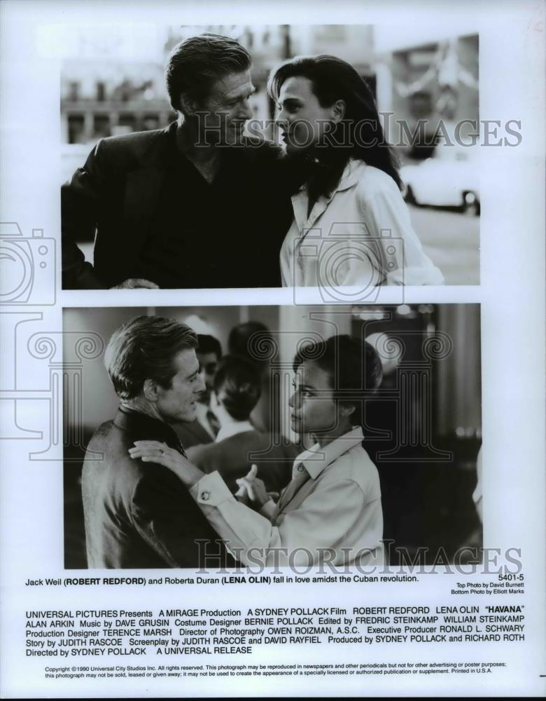 1991 Press Photo Jack Weil (Robert Redford) and Roberta Duran ( Lena Olin) - Historic Images