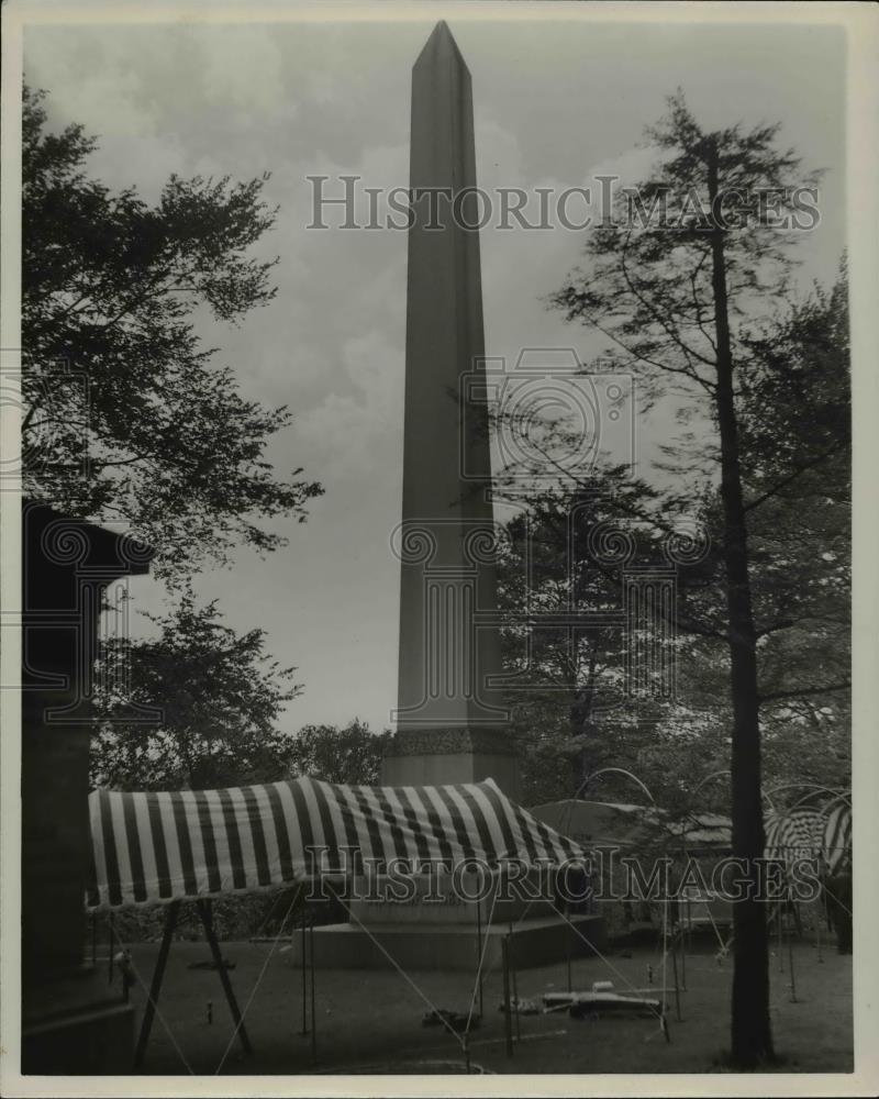 1937 Press Photo Rockefeller Burial Lot in Lake View Cemetery, Cleveland - Historic Images