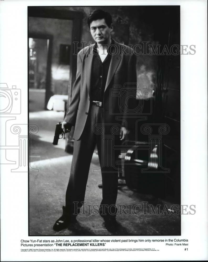 Press Photo Chow Yun Fat stars as John Lee in The Replacement Killers film - Historic Images