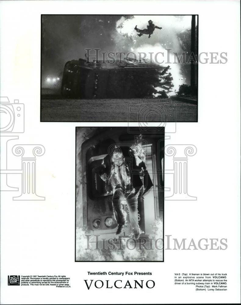 Press Photo Scenes from the action movie Volcano - cvb14631 - Historic Images