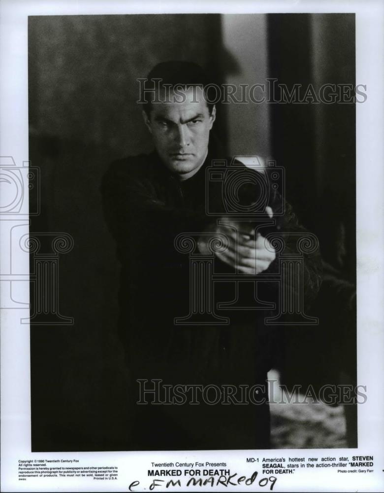 1990 Press Photo Steven Seagal - &quot;MARKED FOR DEATH&quot; - - cvb14778 - Historic Images