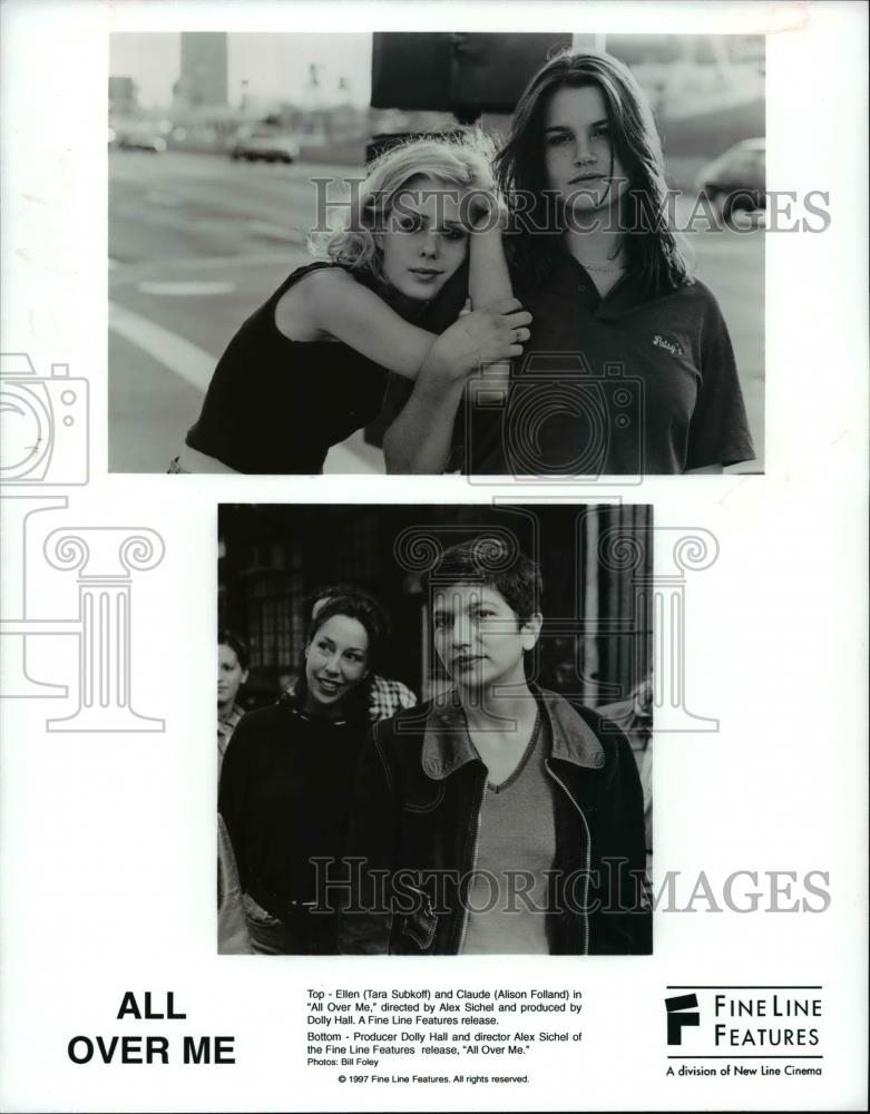 1997 Press Photo Subkoff, Folland, Hall, and Sichel of the movie &quot;All Over Me&quot; - Historic Images