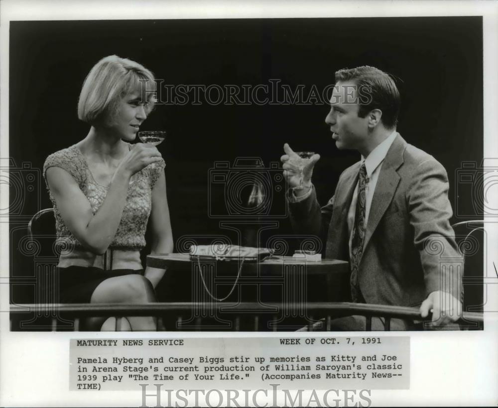 1992 Press Photo Pamela Hyberg and Casey Biggs of the Time of Your Life - Historic Images