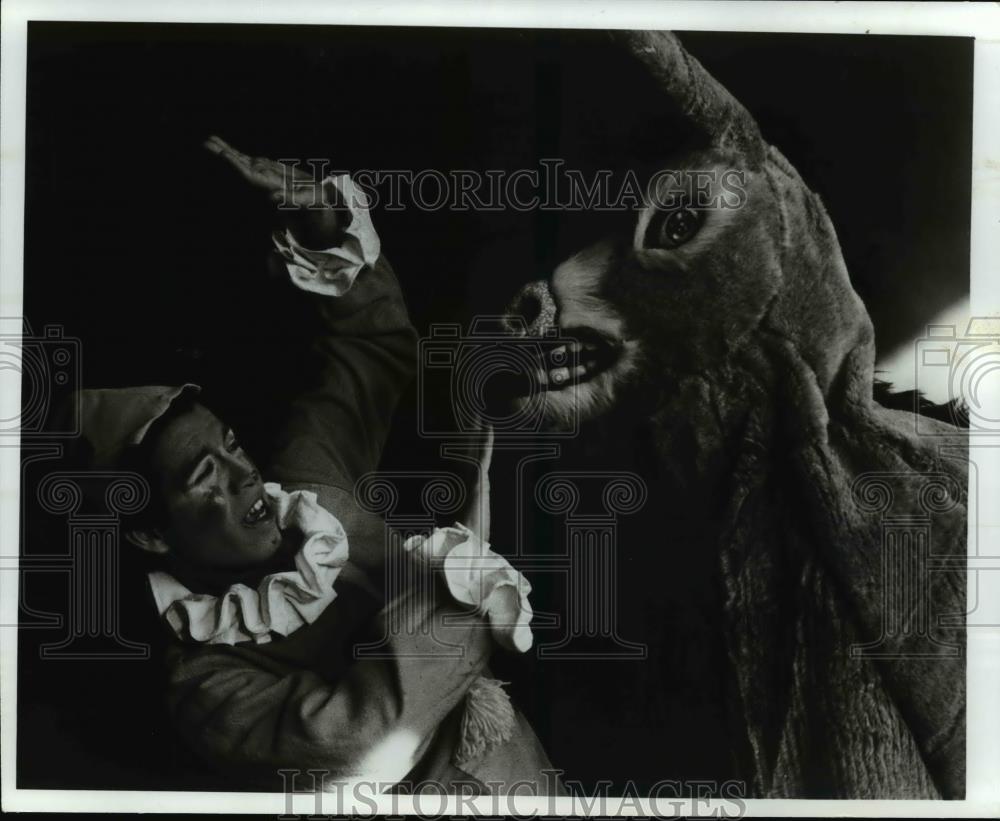 1991 Press Photo Martin Rivera is pictured here as Pinocchio - cvb14933 - Historic Images