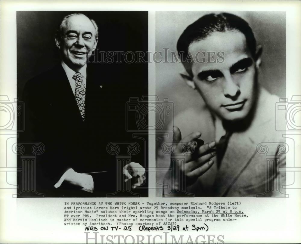 Press Photo Richard Rogers (left) and Lyricist Lorenz Hart (right) - cvb14943 - Historic Images