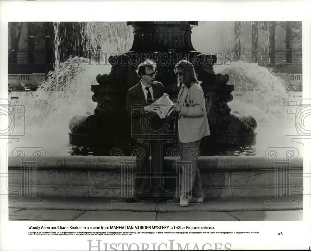 1994 Press Photo Diane Keaton and Woody Allen star in Manhattan Murder Manhattan - Historic Images