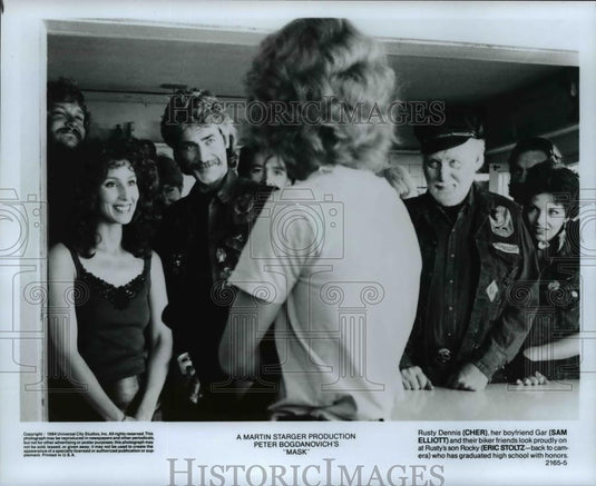 1986 Press Photo Cher and Sam Elliott star in the film Mask - cvb15027 - Historic Images