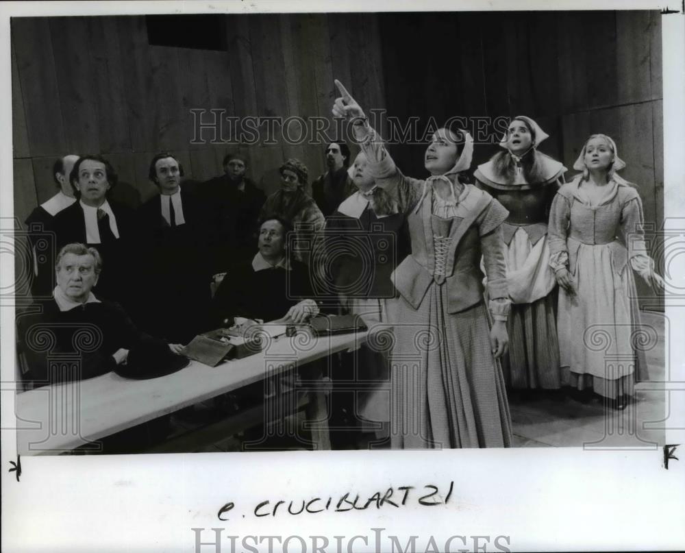1990 Press Photo Justine Bateman and the cast of The Crucible - cvb15031 - Historic Images