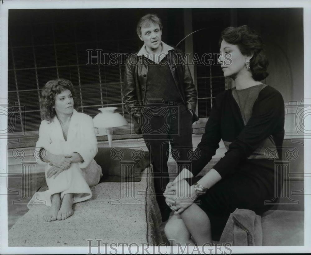 1986 Press Photo Marsha Mason, Anthony Hopkins, and Jane Alexander in Old Times - Historic Images