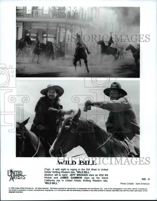 Press Photo Jeff Bridges and James Gammon in Wild Bill - cvb15055 - Historic Images