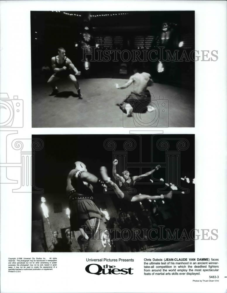 Press Photo Jean-Claude Van Damme Stars in Martial Arts Movie, "The Quest" - Historic Images
