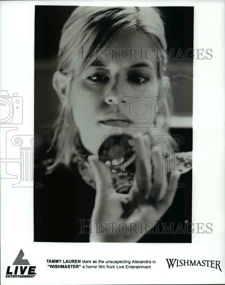 Press Photo Tammy Lauren stars as the unsuspecting Alexandra in "WISHMASTER" - Historic Images