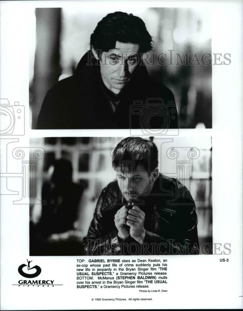 Press Photo Gabriel Byrne and Stephen Baldwin in "The Usual Suspects" - Historic Images