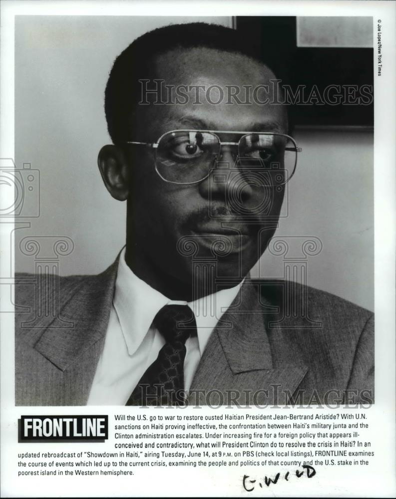 Press Photo Frontline presents the Showdown in Haiti - cvb15198 - Historic Images