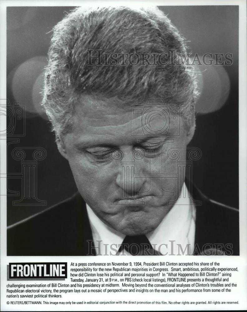 Press Photo Frontline presents What Happened to Bill Clinton? - cvb15199 - Historic Images
