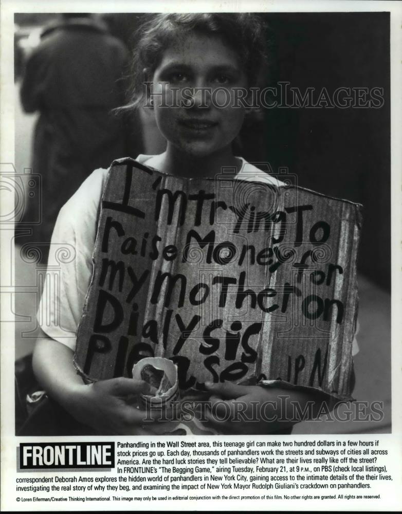 Press Photo Frontline's The Beginning Game - cvb15200 - Historic Images