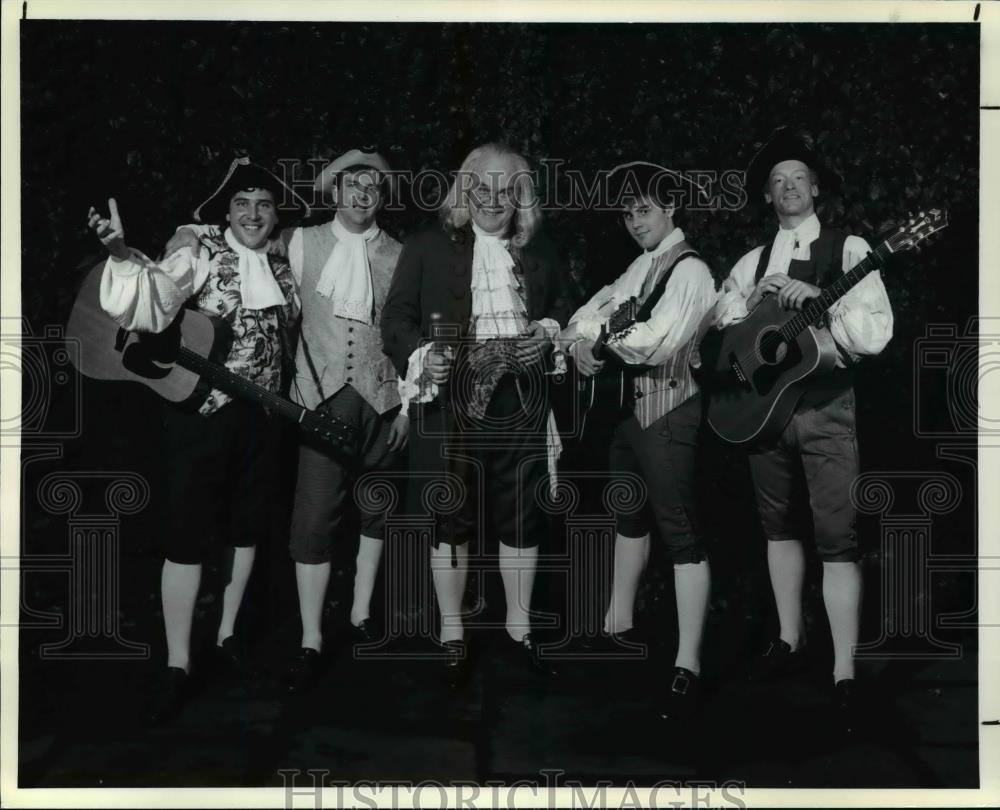 1987 Press Photo Ben Franklin with the play Four Little Pages - cvb15205 - Historic Images